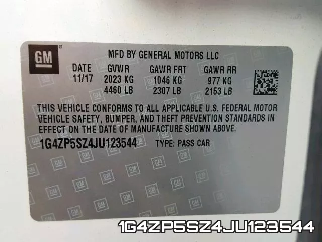 1G4ZP5SZ4JU123544 фото 2