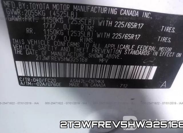 2T3WFREV5HW325168 фото 10