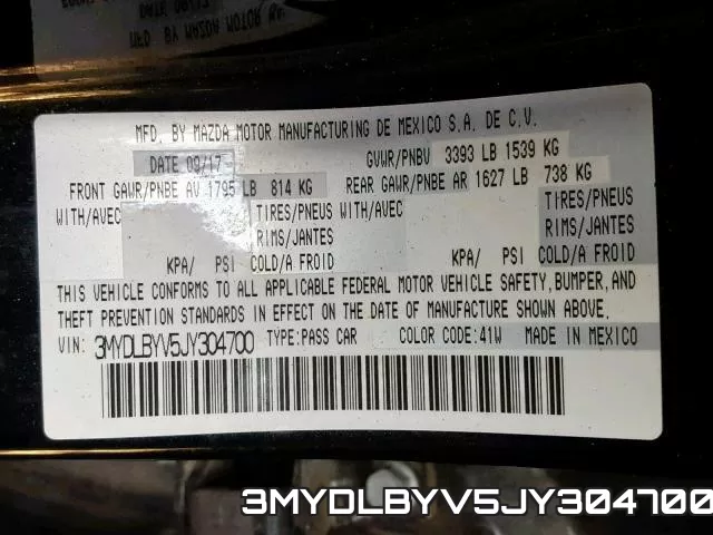3MYDLBYV5JY304700 фото 2