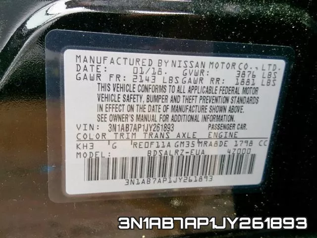 3N1AB7AP1JY261893 фото 2