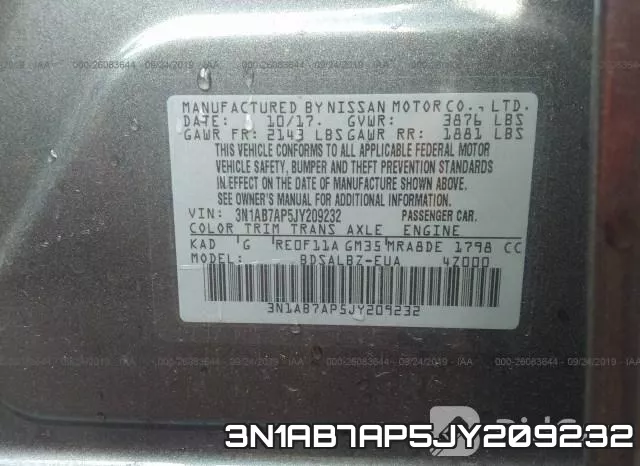 3N1AB7AP5JY209232 фото 10