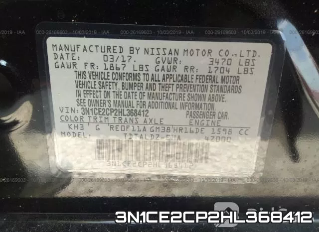 3N1CE2CP2HL368412 фото 10