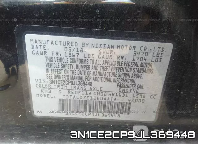 3N1CE2CP9JL369448 фото 10