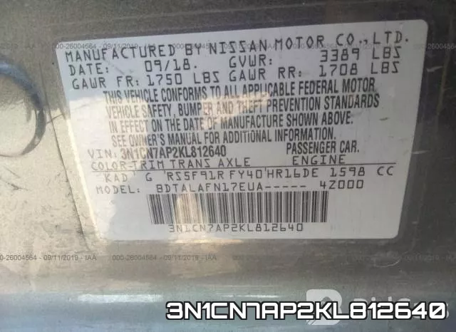 3N1CN7AP2KL812640 фото 10