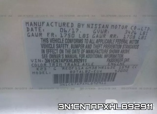 3N1CN7APXHL892911 фото 10