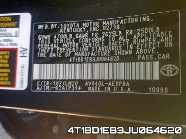 4T1BD1EB3JU064620 фото 2
