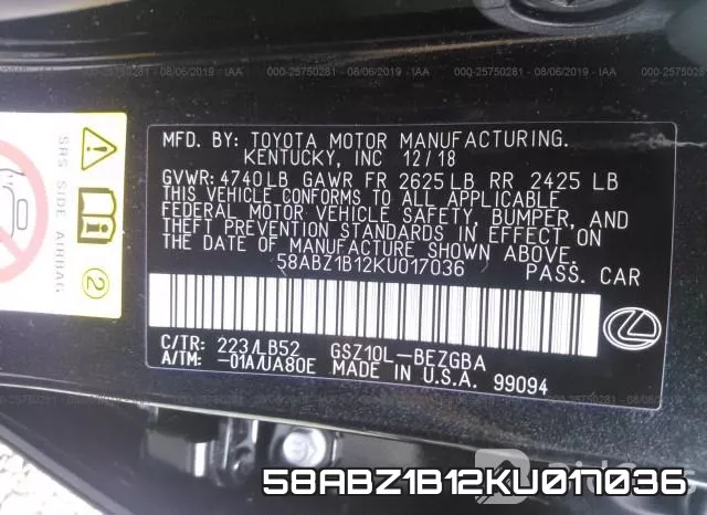 58ABZ1B12KU017036 фото 10
