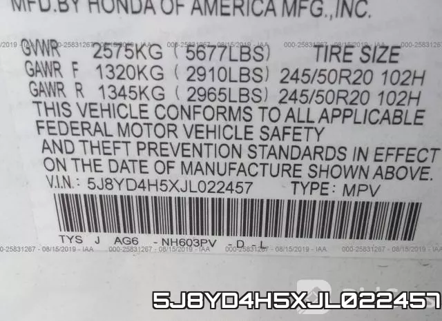 5J8YD4H5XJL022457 фото 10