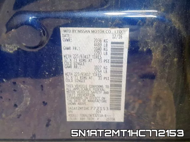5N1AT2MT1HC772153 фото 2