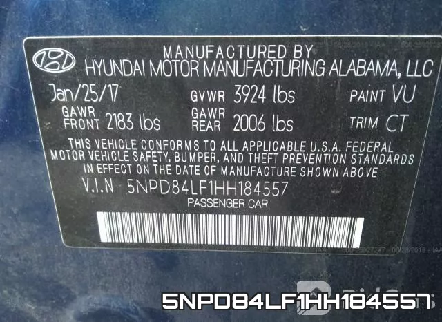 5NPD84LF1HH184557 фото 10