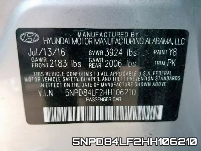 5NPD84LF2HH106210 фото 2