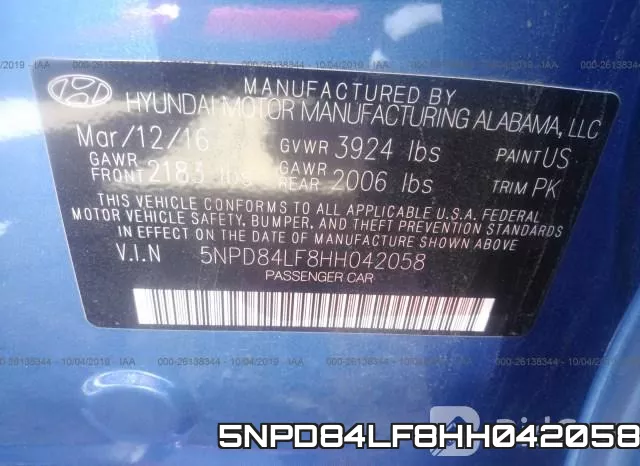 5NPD84LF8HH042058 фото 10