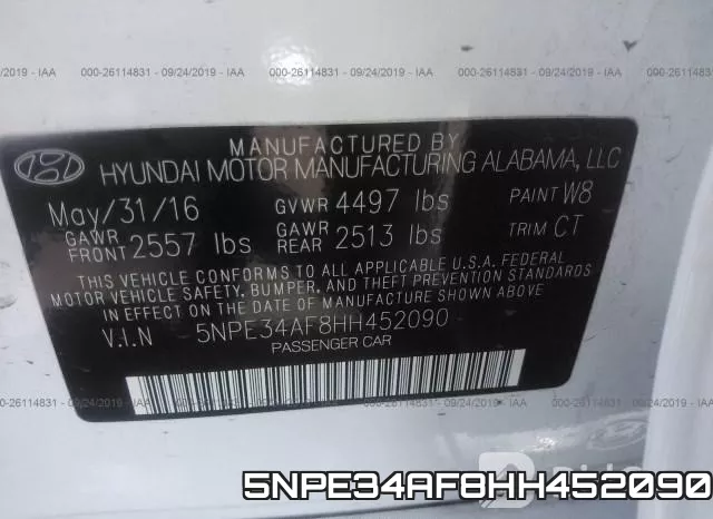 5NPE34AF8HH452090 фото 10