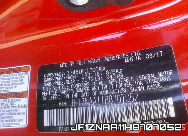 JF1ZNAA11H8707052 фото 10