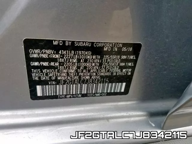 JF2GTALC7J8342115 фото 2