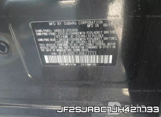JF2SJABC7JH427733 фото 9