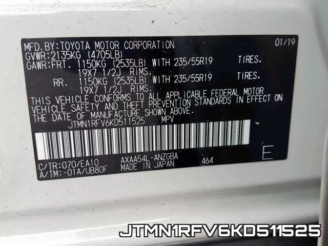 JTMN1RFV6KD511525 фото 2
