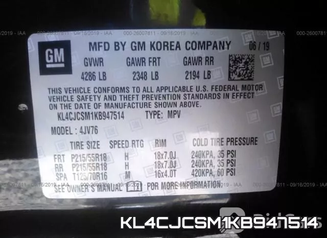 KL4CJCSM1KB947514 фото 10