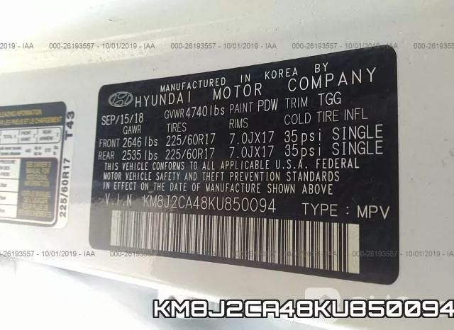 KM8J2CA48KU850094 фото 10