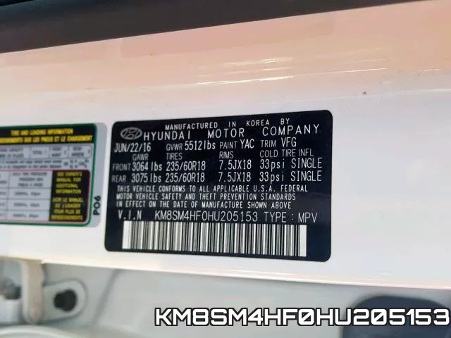 KM8SM4HF0HU205153 фото 2
