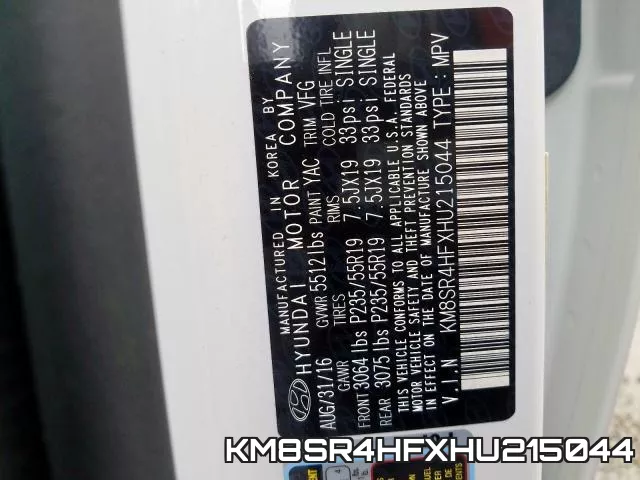 KM8SR4HFXHU215044 фото 2