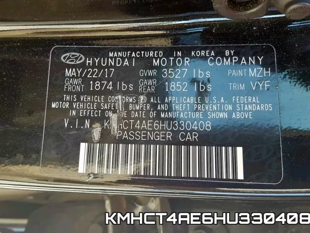 KMHCT4AE6HU330408 фото 2