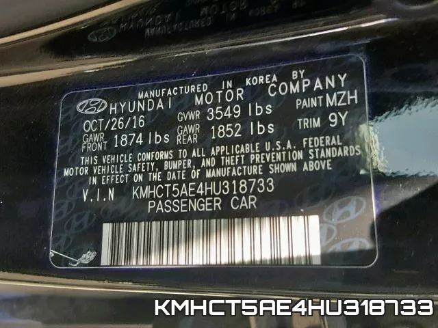 KMHCT5AE4HU318733 фото 2