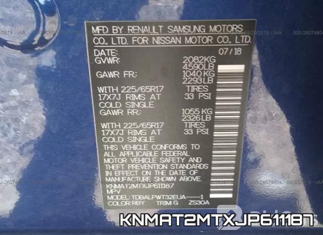 KNMAT2MTXJP611187 фото 10