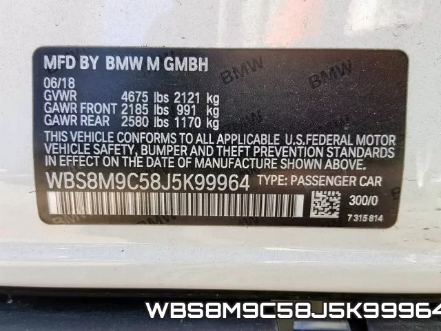 WBS8M9C58J5K99964 фото 2