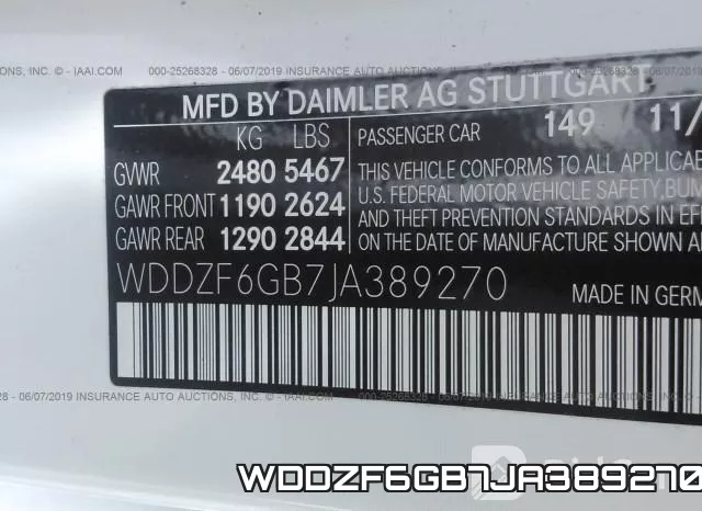 WDDZF6GB7JA389270 фото 10