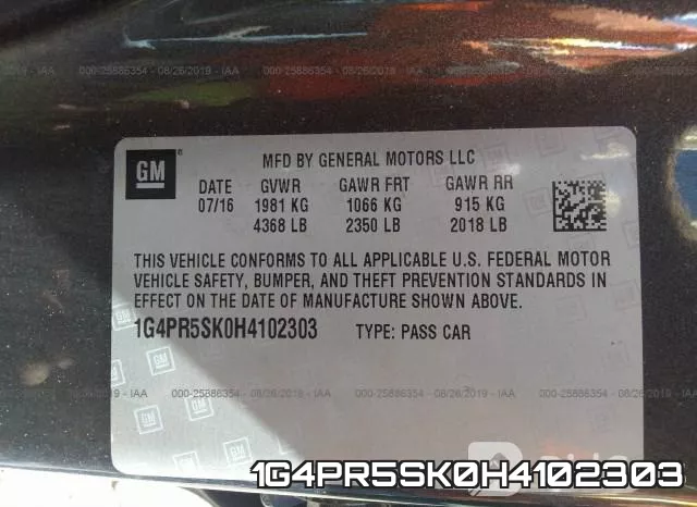 1G4PR5SK0H4102303 фото 10