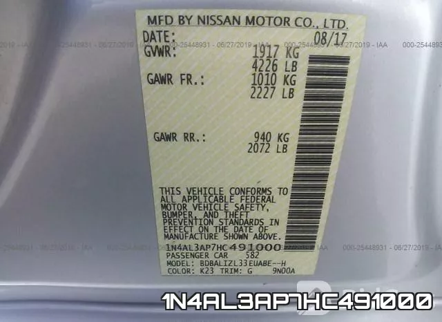 1N4AL3AP7HC491000 фото 10