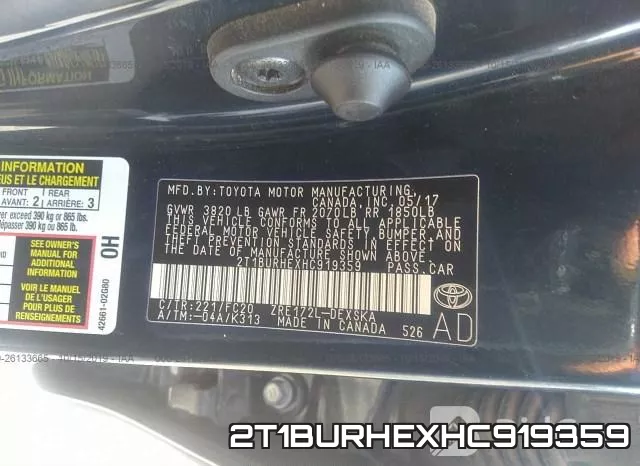 2T1BURHEXHC919359 фото 10