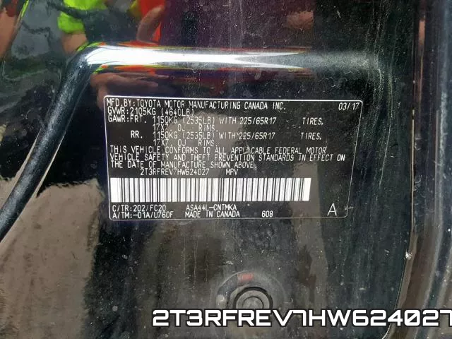 2T3RFREV7HW624027 фото 2