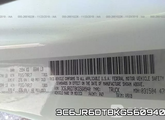 3C6JR6DT8KG560940 фото 10