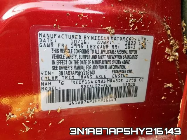 3N1AB7AP5HY216143 фото 2