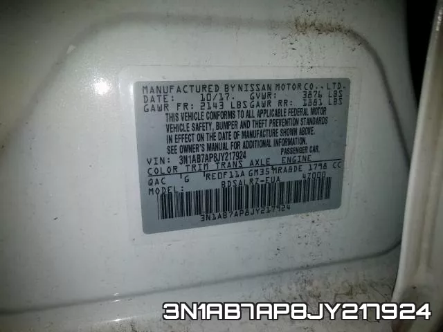 3N1AB7AP8JY217924 фото 2
