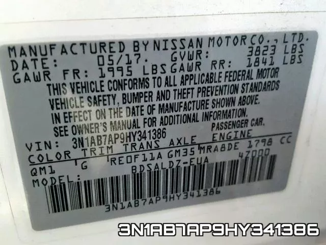 3N1AB7AP9HY341386 фото 2