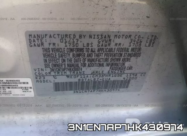 3N1CN7AP7HK430974 фото 10