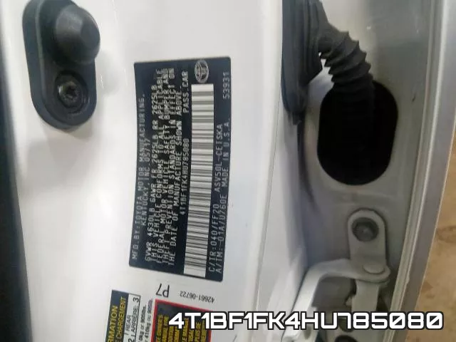 4T1BF1FK4HU785080 фото 2