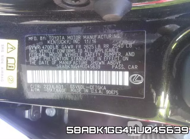 58ABK1GG4HU045639 фото 10