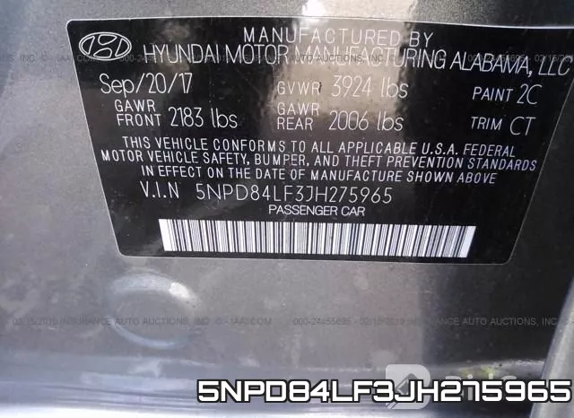 5NPD84LF3JH275965 фото 9