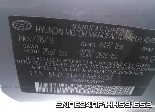 5NPE24AF1HH531653 фото 10
