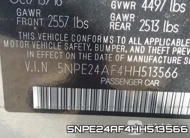 5NPE24AF4HH513566 фото 10