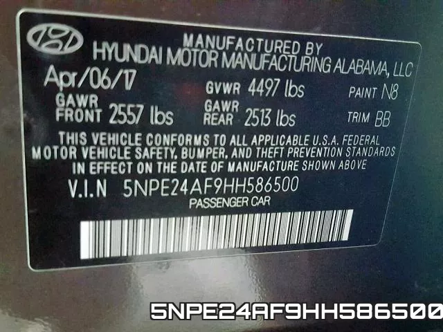 5NPE24AF9HH586500 фото 2