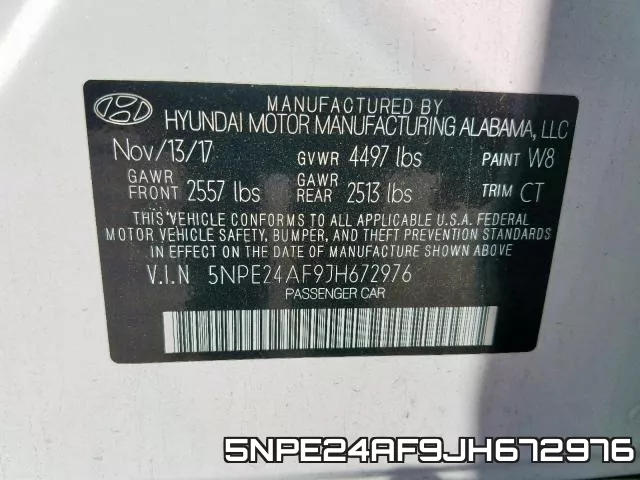 5NPE24AF9JH672976 фото 2