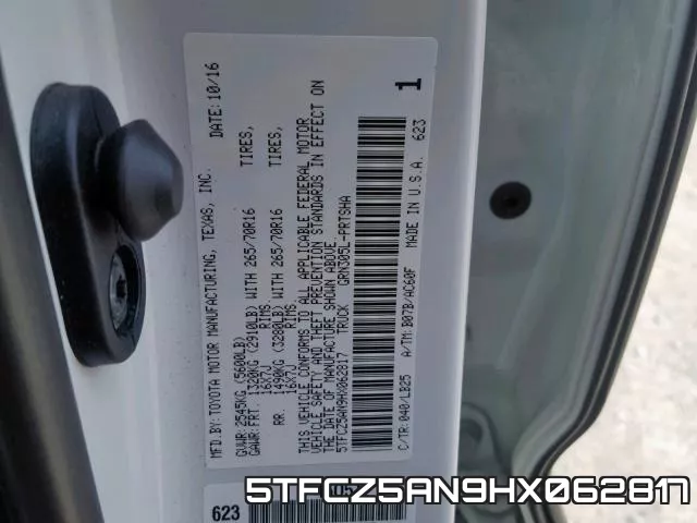 5TFCZ5AN9HX062817 фото 2