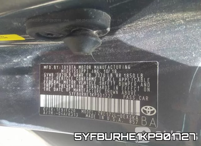 5YFBURHE1KP901727 фото 10