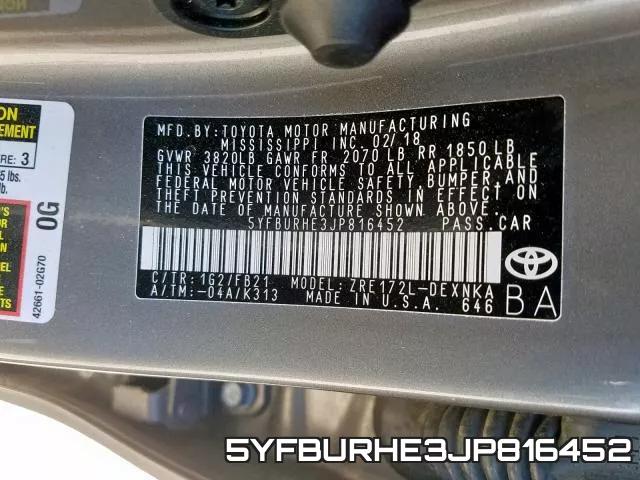 5YFBURHE3JP816452 фото 2