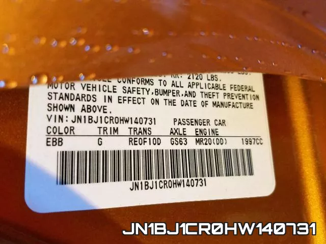 JN1BJ1CR0HW140731 фото 2